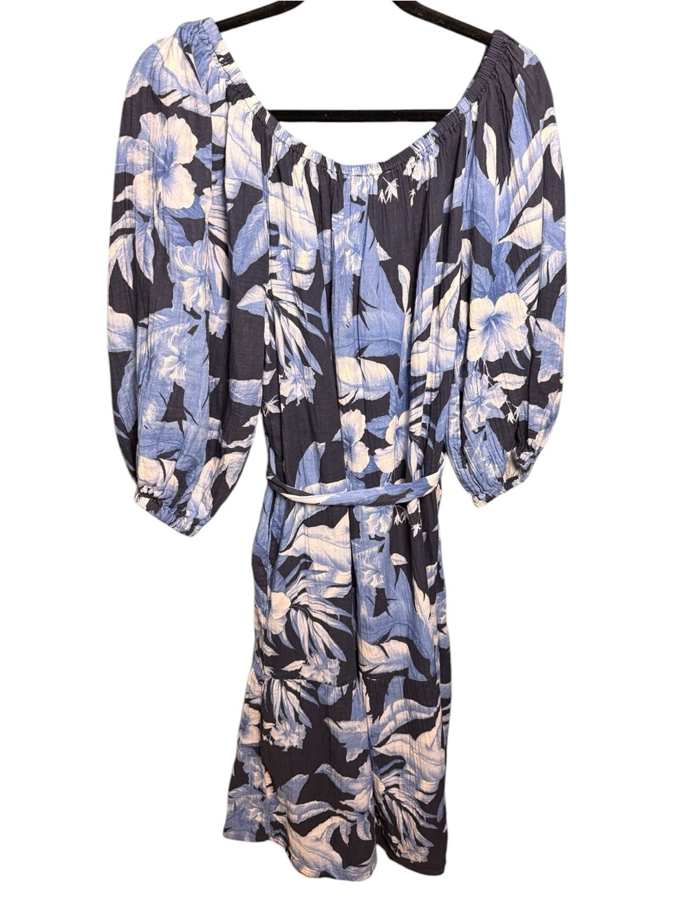Tommy Bahama Daybreak Hibiscus Off The Shoulder Dress Size Large - Picture 4 of 12